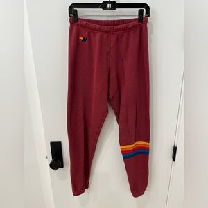 Aviator nation sweatpants burgundy red M